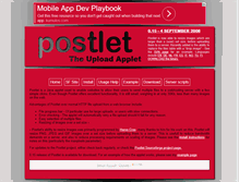 Tablet Screenshot of postlet.com